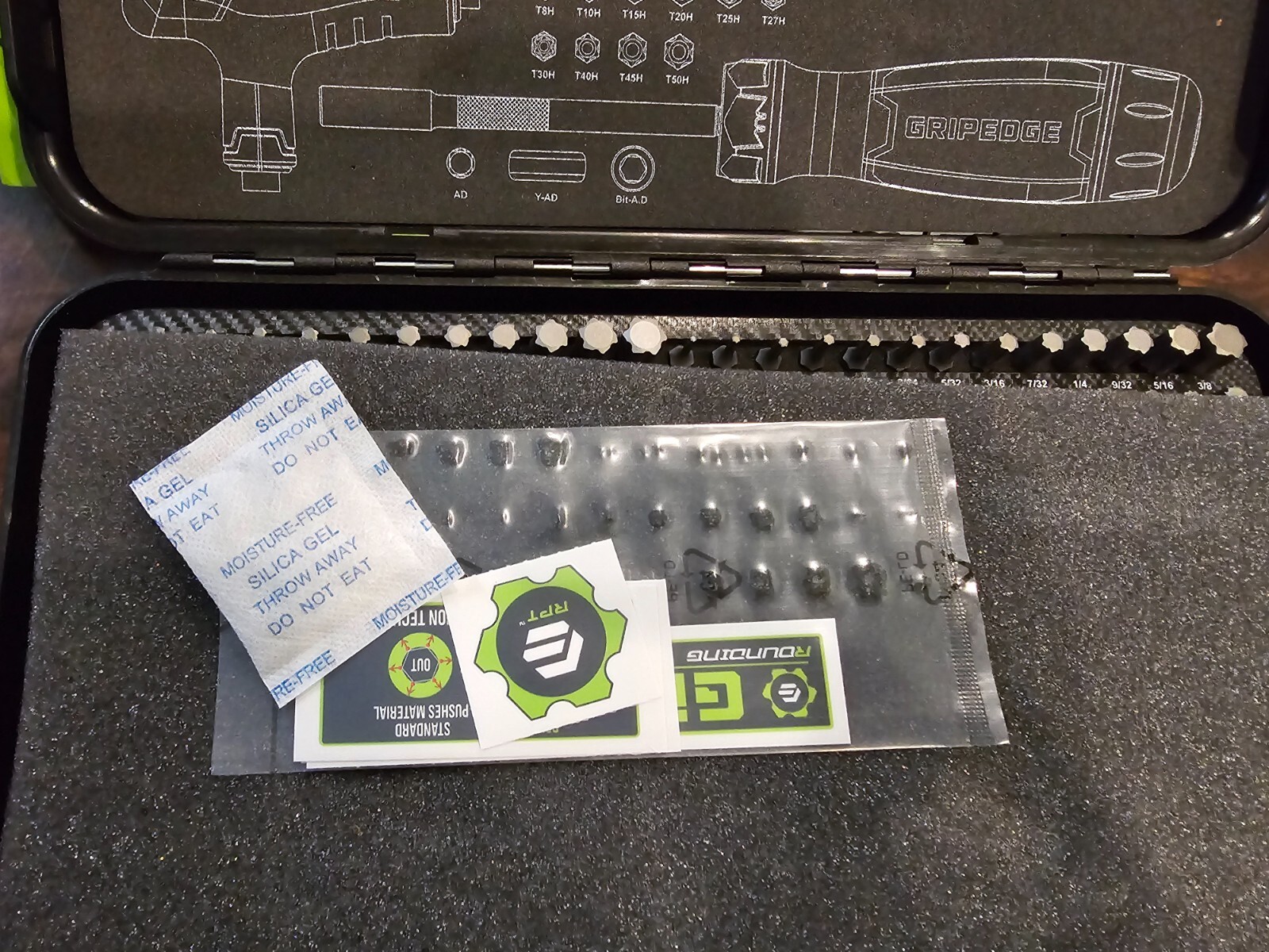 NEW GripEdge Tools MBS132 132-PC R.P.T. Master Multi-Bit Set Rounding Prevention