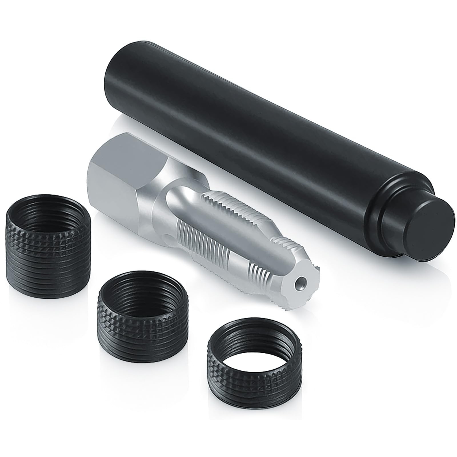 M14 x 1.25 Spark Plug Hole Thread Repair Kit – 14mm Reamer Tap, Insertion Tool &