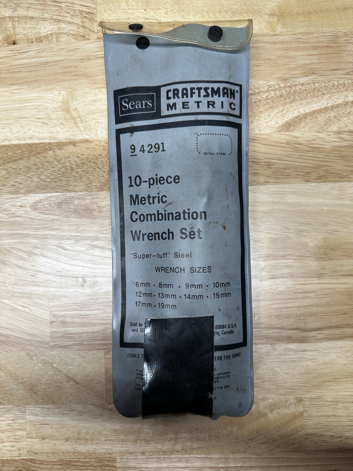 Craftsman USA 8-19mm Metric Wrench Set 4291 9 Piece Missing 6mm