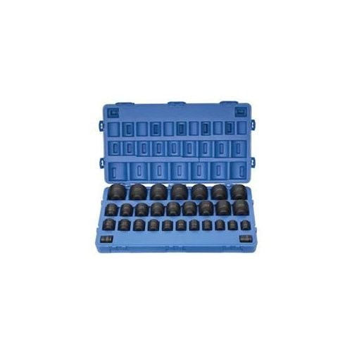 Grey Pneumatic 8029 29 Pc 3/4″ Drive 6 Pt Impact Socket Set