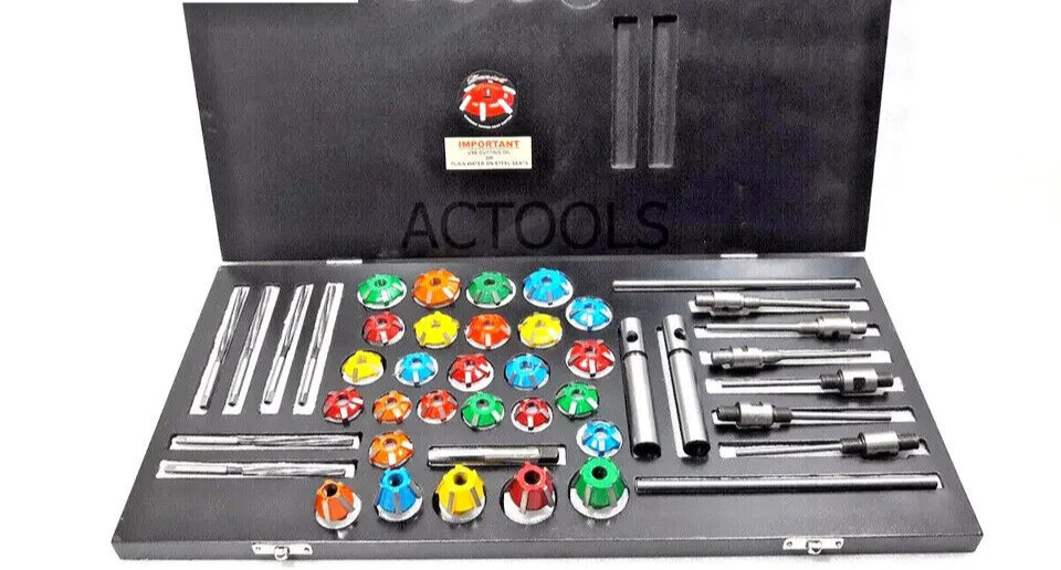 New Valve Job Seat Cutter Set Carbide Tipped for Motorcycles 3 angle USA