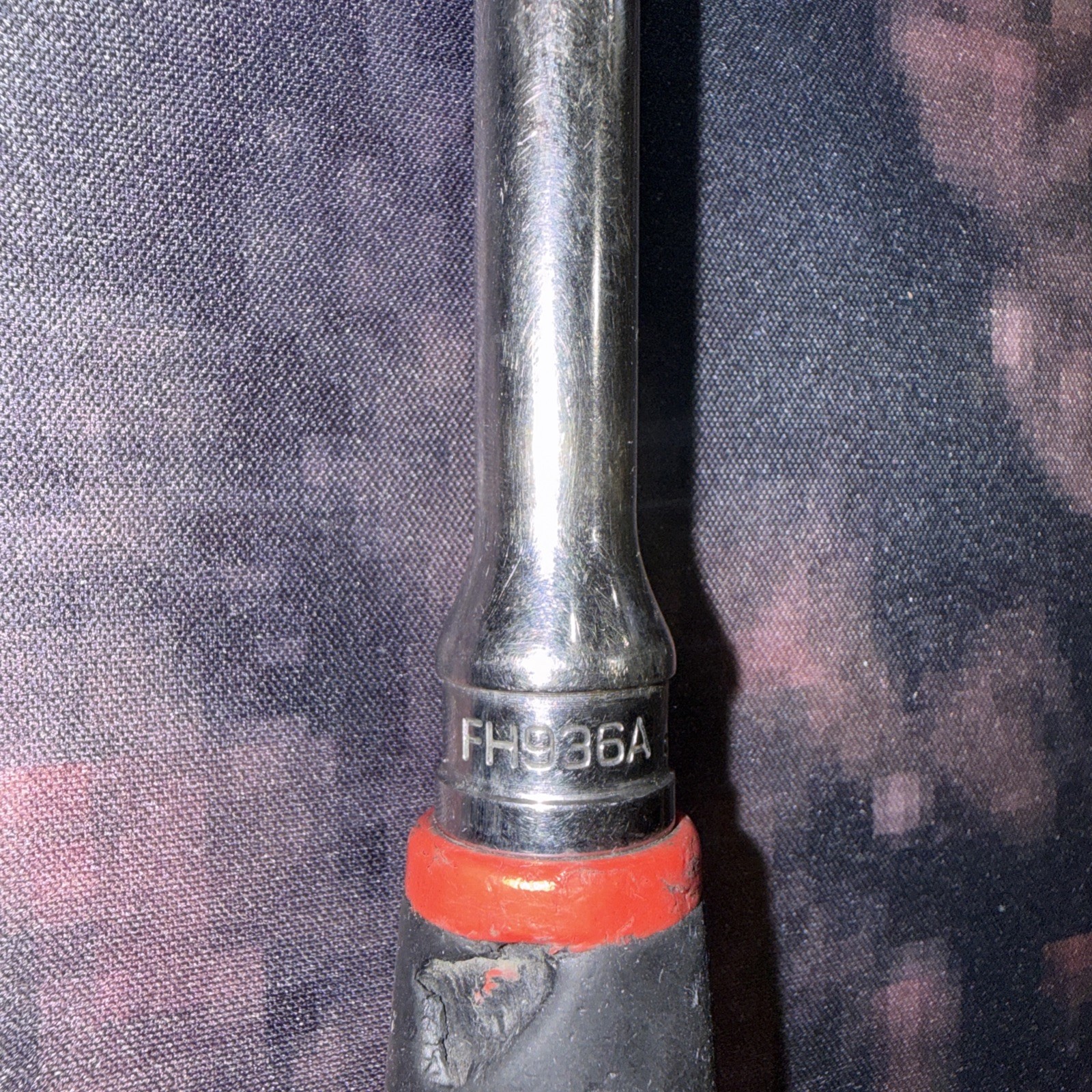 Snap On FH936A 3/8″ Ratchet With Red Soft Grip Handle Free Shipping