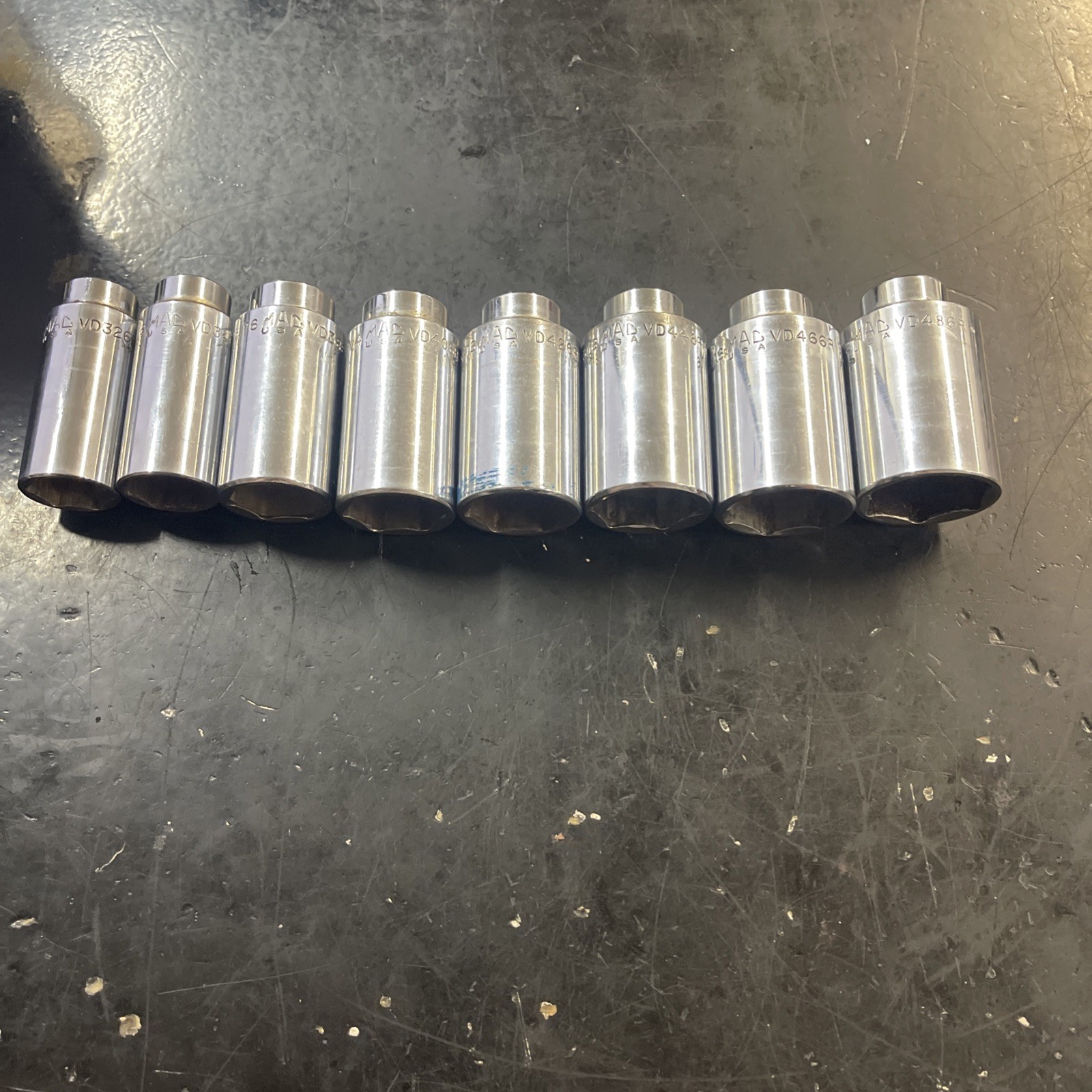 MAC Tools 9PC VD Series 1/2” Drive 6 Point Deep SAE Socket Set 1 To 1-1/2