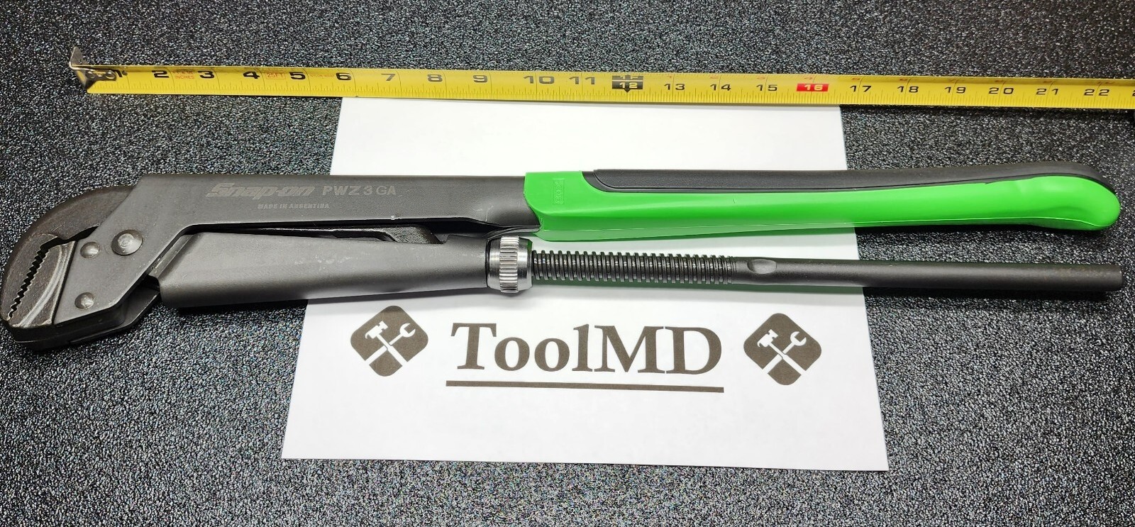 Snap-on Tools NEW GREEN 21-1/2″ Soft Grip Adjustable Plier Wrench PWZ3AG