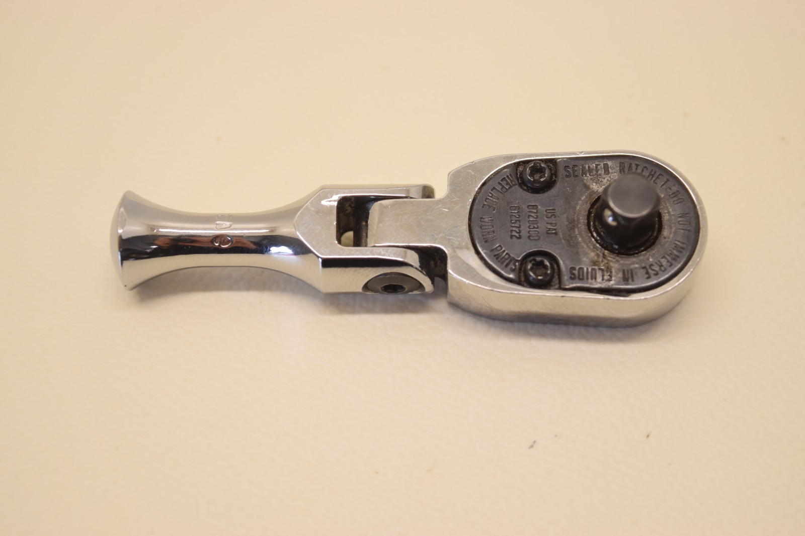 SNAP ON TKF72 Stubby Flex Head Ratchet 1/4” Drive USA TOOLS – USED