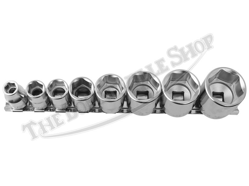 TRIUMPH NORTON BSA WHITWORTH 6 POINT 8 PC. 3/8″ DRIVE SOCKET SET KOKEN TBS-0534
