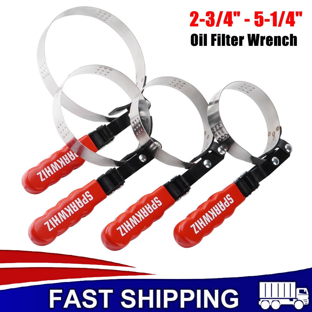‎4 Pack SPARKWHIZ Swivel Oil Filter Wrench Removal Tool 2-3/4″ – 5-1/4″ 4 Sizes