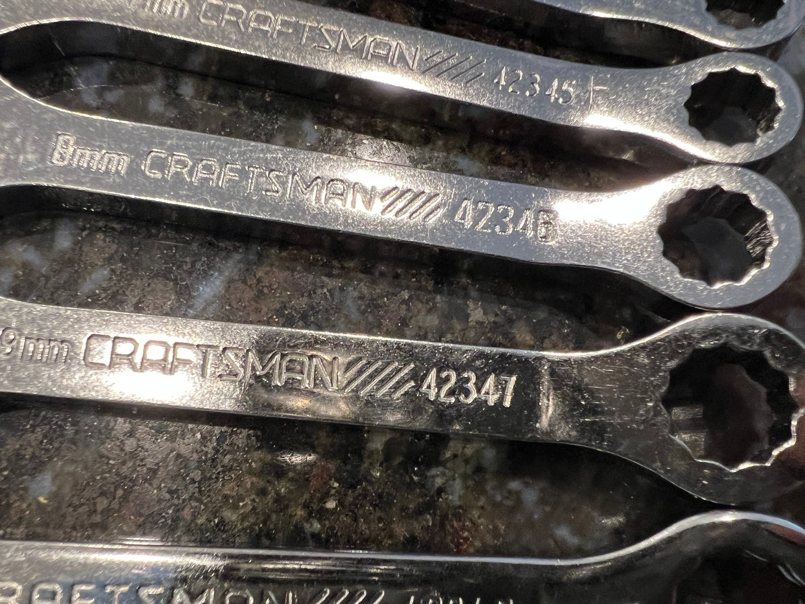 16 Pc Craftsman Stubby Midget Combo Wrench Set SAE 42320-29 Metric 42340-49