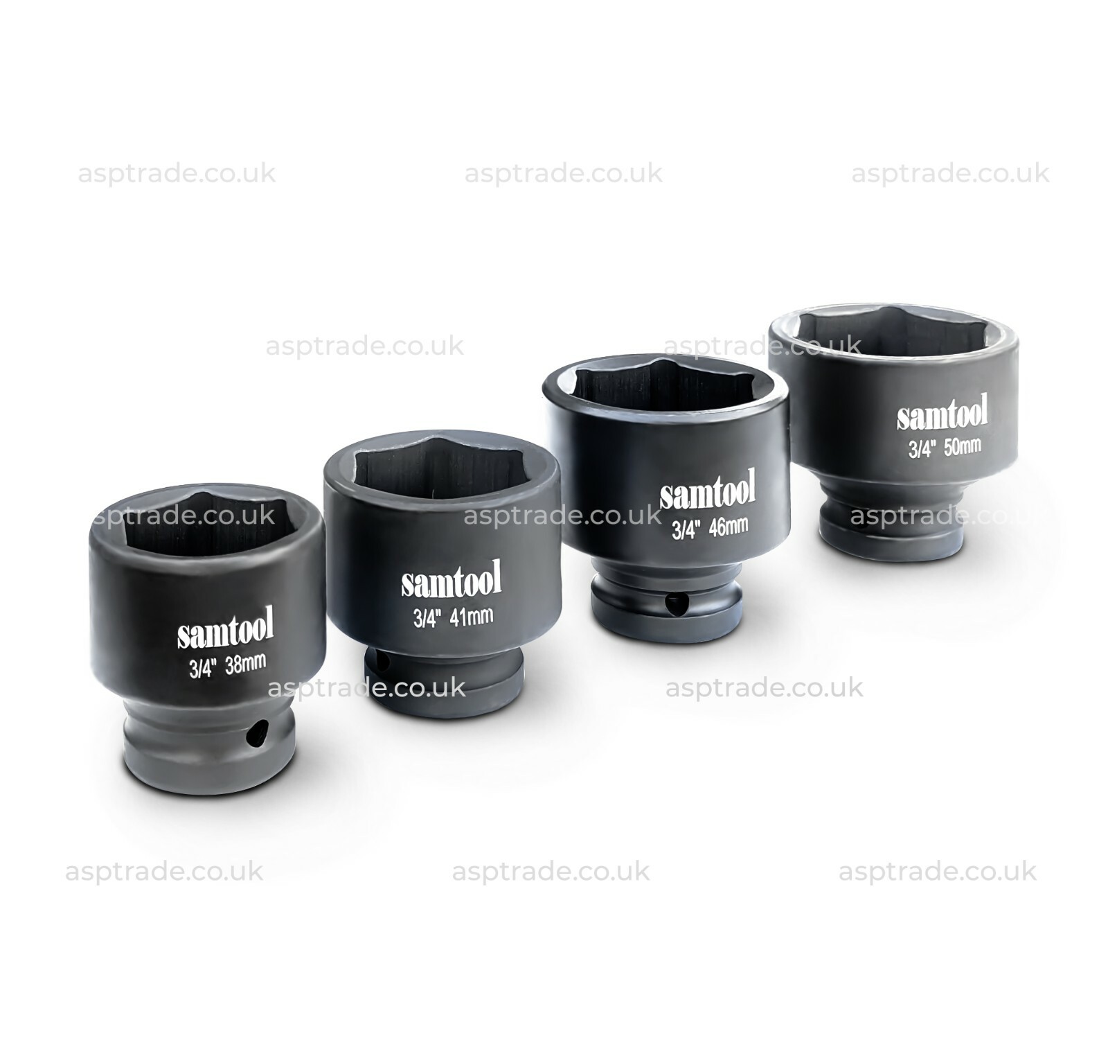 26-pcs 3/4 Inch Drive Metric Deep Impact Socket Set 21-65mm 1 Inch Adapter UK