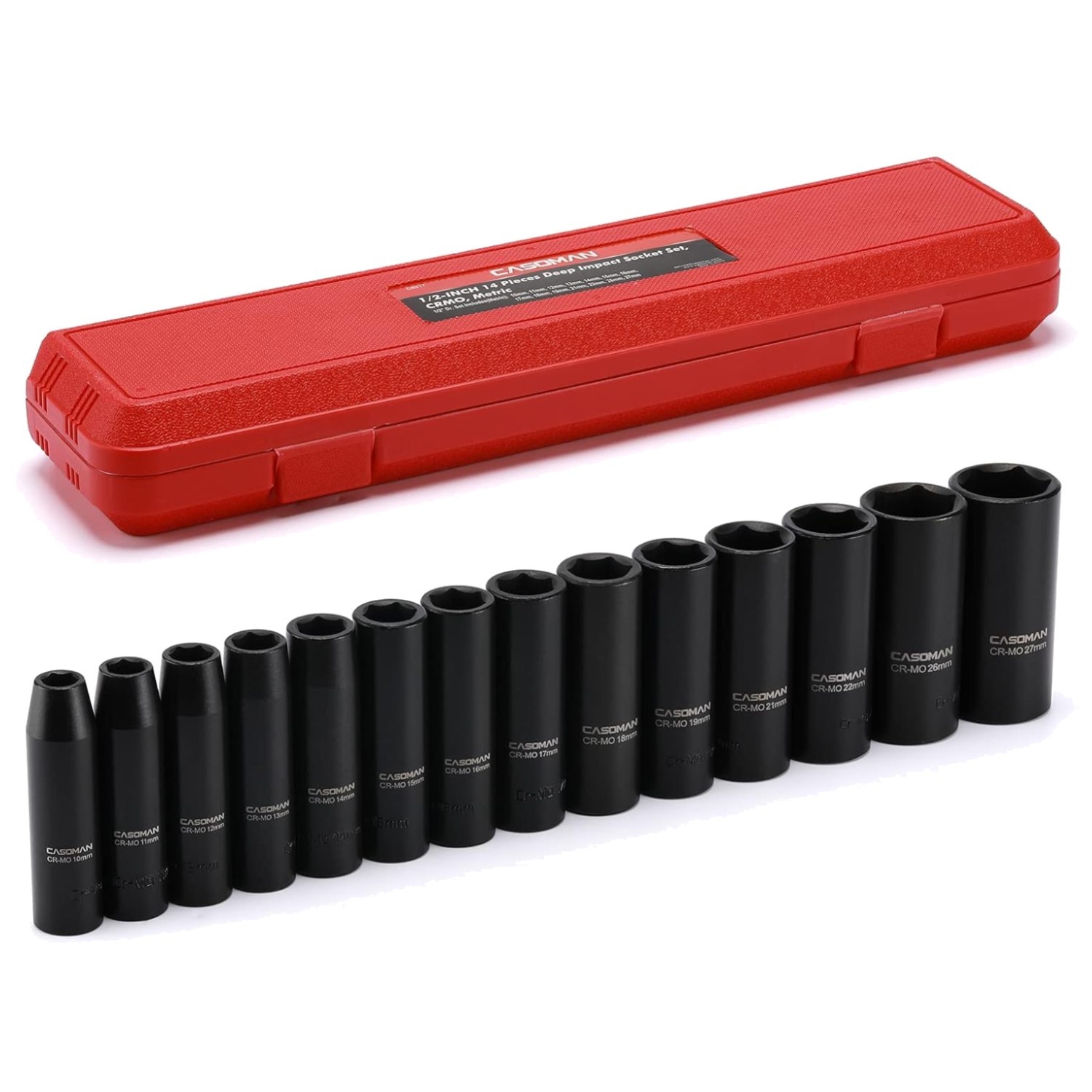14-Piece 1/2-Inch Drive Deep Impact Socket Set