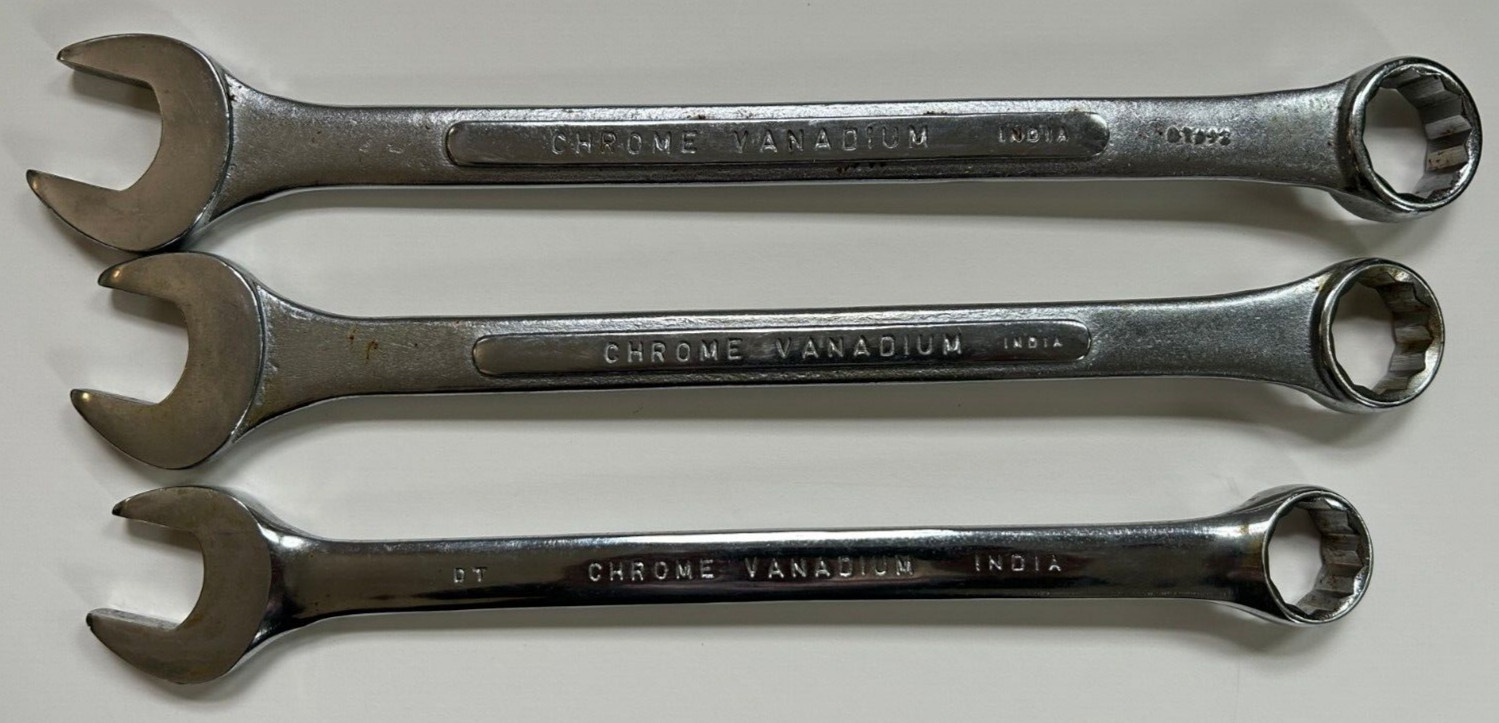 Lot of (3) Pittsburg 12 Point Combination Wrenches 1″ & 1 1/16″ & 1 1/8″