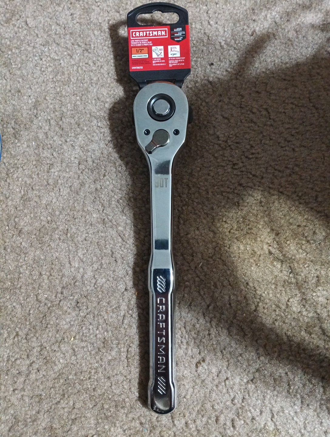 NEW – Craftsman 90-Tooth Low Profile 1/2 in. Drive Ratchet (CMMT86723) Lifetime