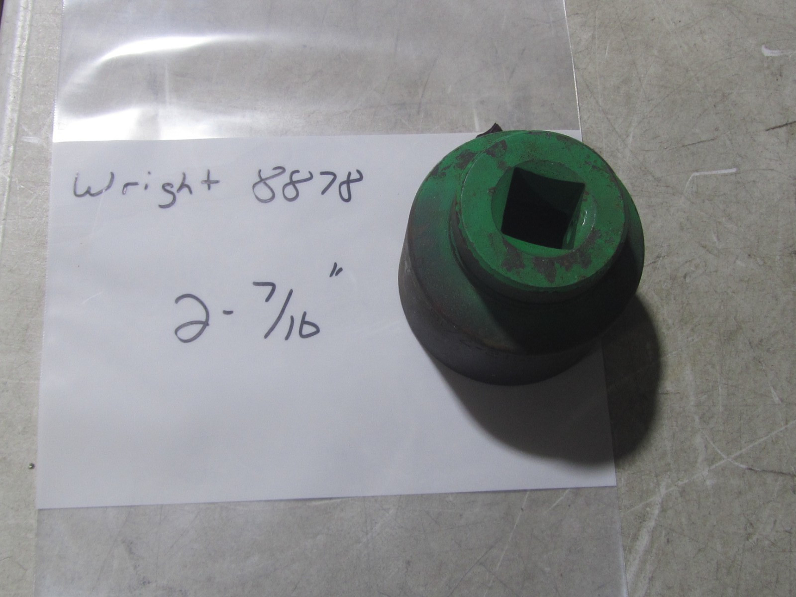 USED Wright Tool 2-7/16”, 1” Drive 6-Point Impact Socket 8878 Black Oxide