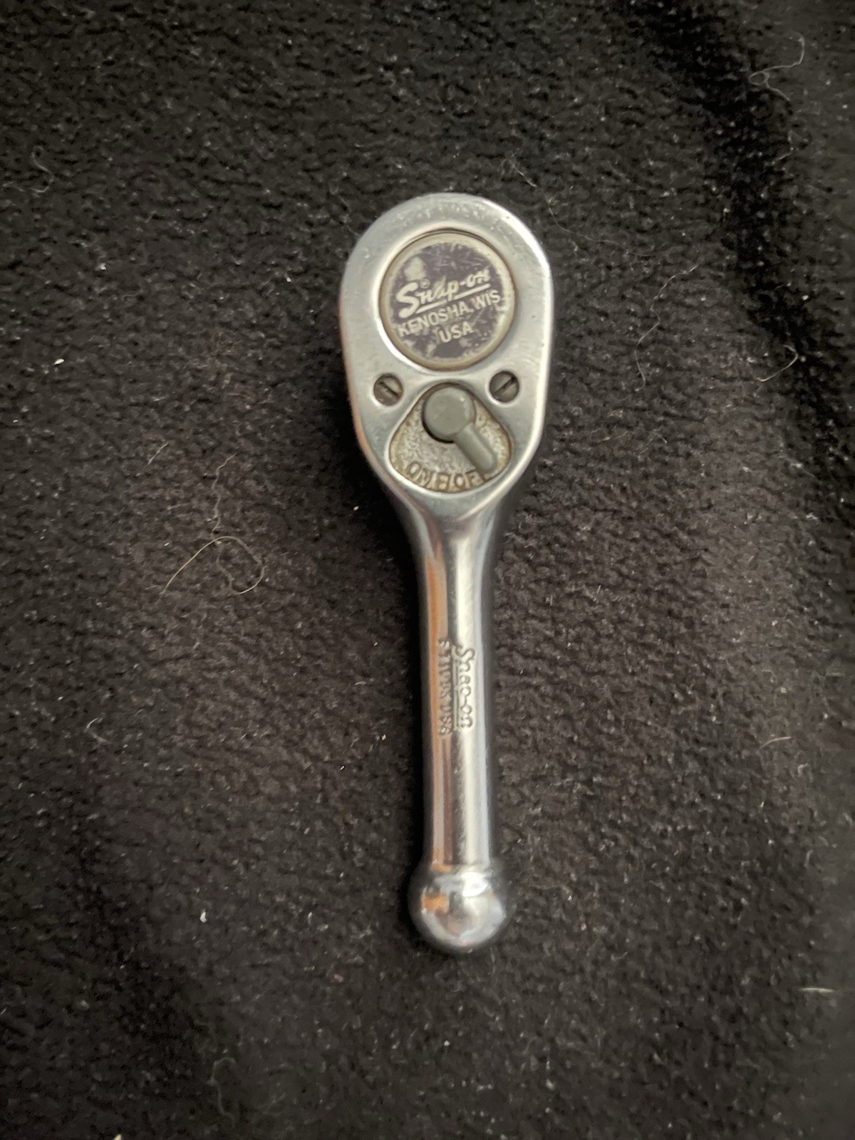Snap On F710BK – Chrome, 3/8″ Drive, Stubby, 4” Long, Ratchet-USA-