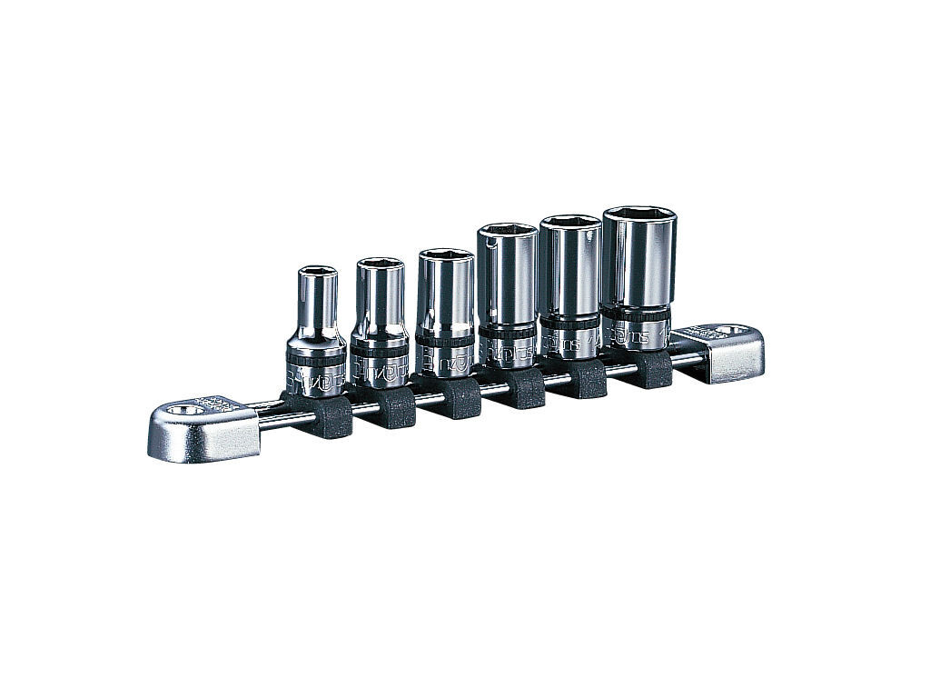 Nepros NTB3M06A, 3/8″sq. Semi-Deep Socket Set (6pt.) Metric (6pcs)