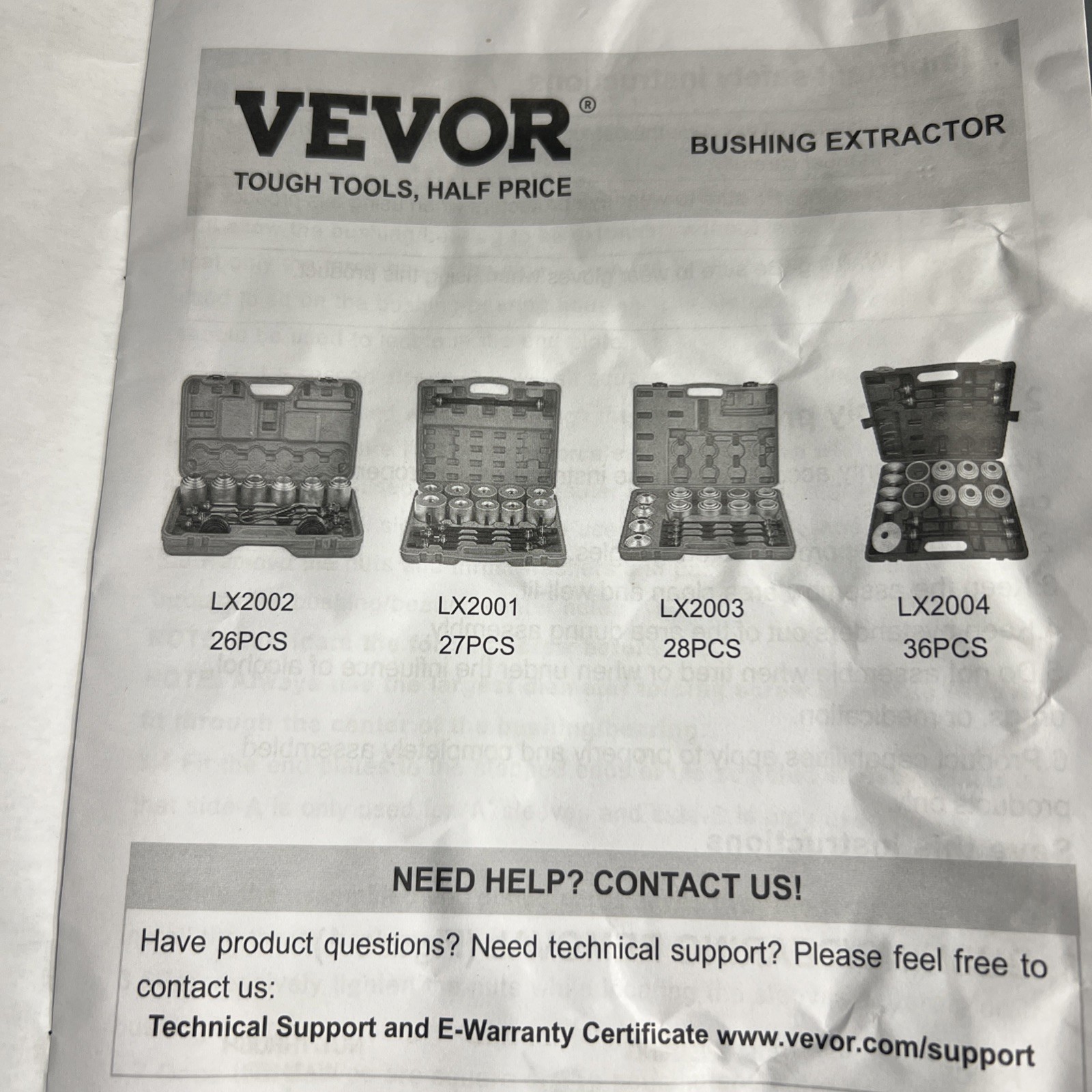 26 PCS Vevor bushing extractor LX2002