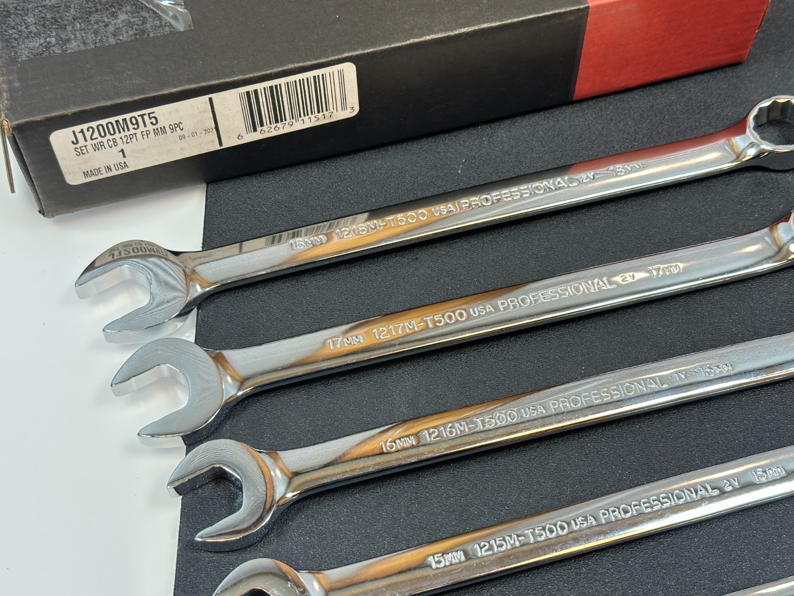 NEW PROTO Professional USA 9pc Metric 10mm-18mm ANTI-SLIP Combination Wrench Set