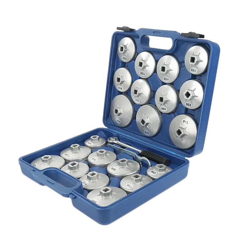 23pcs Automotive Oil Filter Cover Type Disassembly Wrench Socket Ratchet Wrench