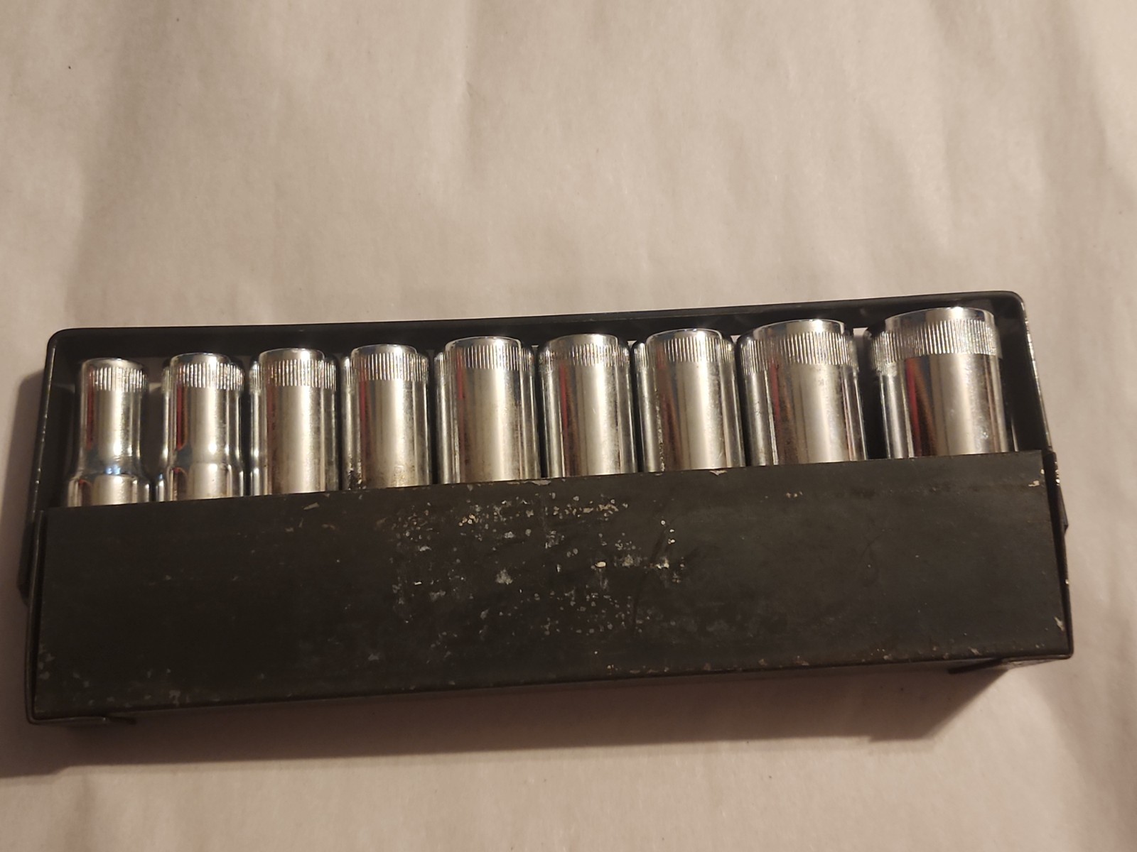 Craftsman V-Series 3/8-inch Drive 6-Point Metric Deep Socket Set Of 9 9-19mm
