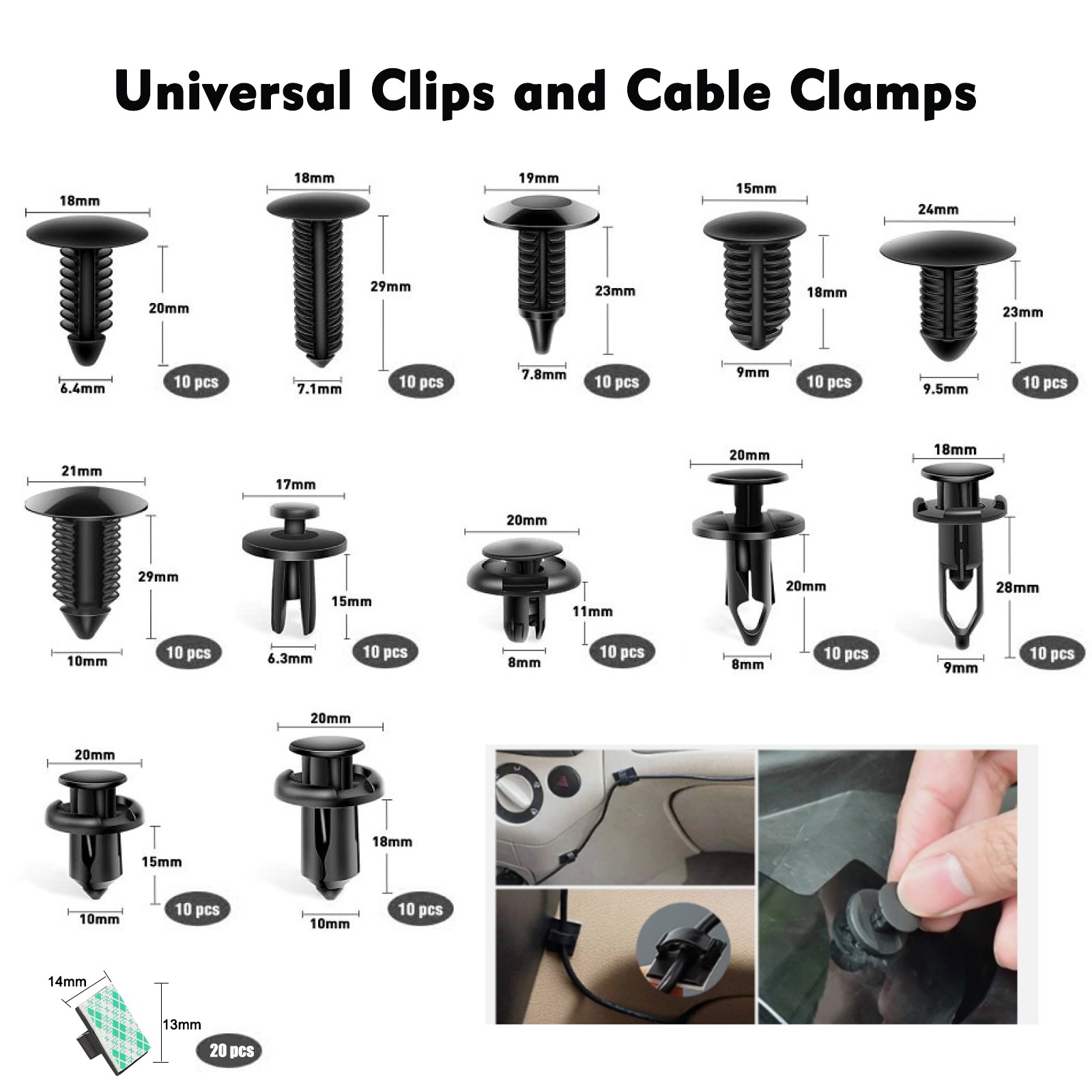238Pcs Car Trim Removal Tool Set Hand Tools Pry Bar Panel Door Interior Clip Kit
