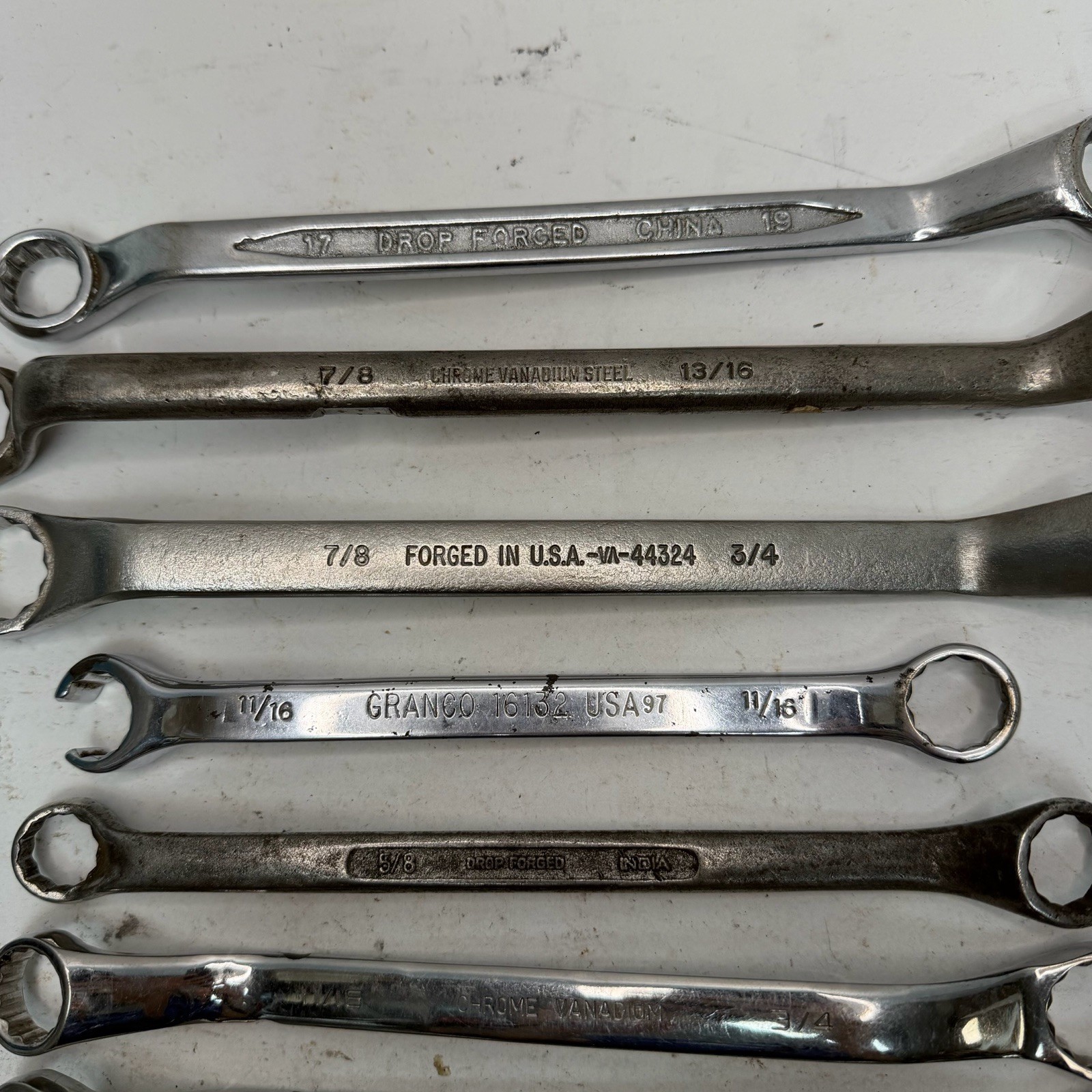 Wrench Lot 23 Piece Mixed Name Set Craftsman Proto S-K Some Made in USA