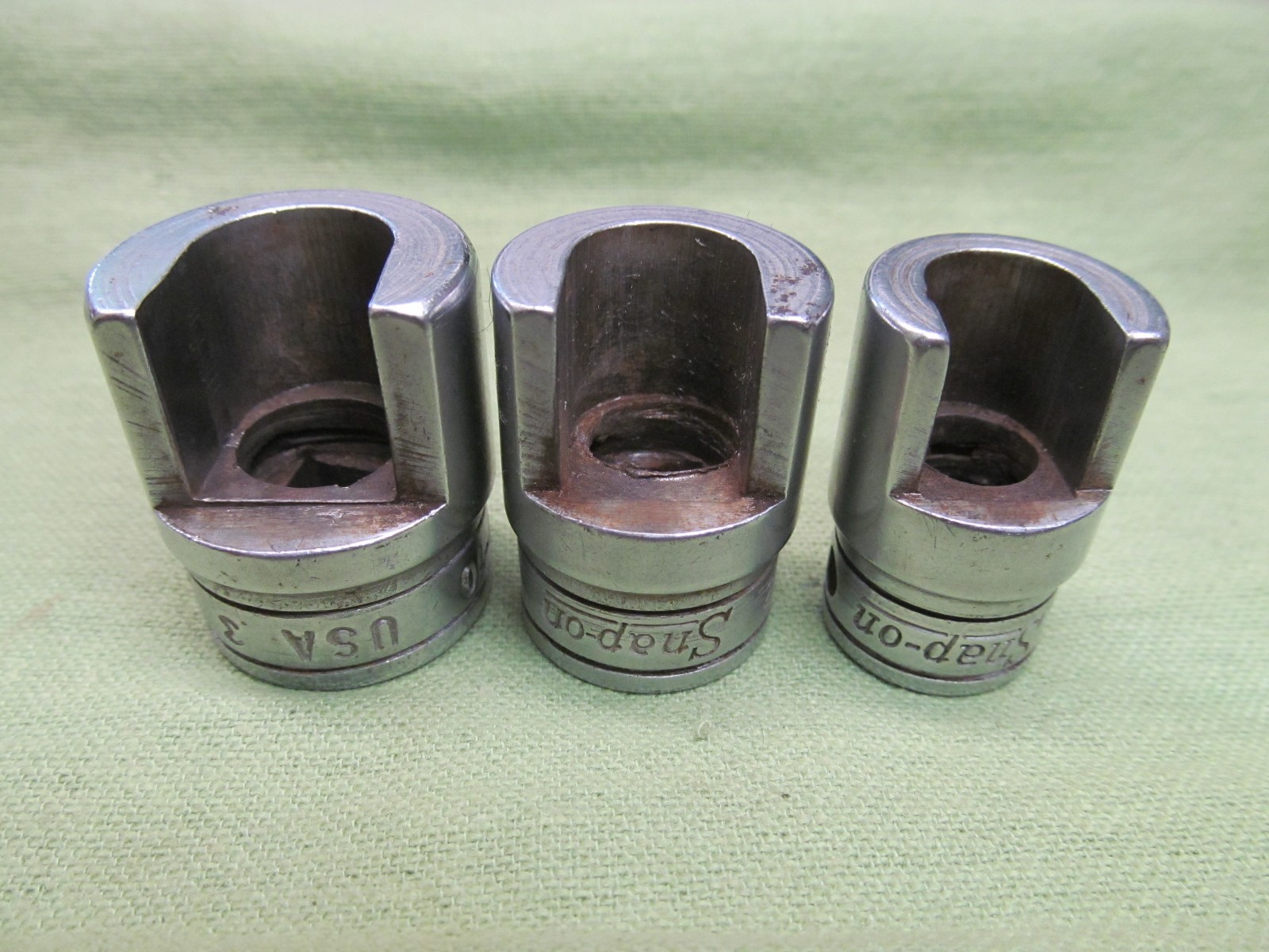 Set of 3 Snap-on Weatherhead Sockets – 3/8″dr. – pn’s FD-10, FD-8, FD-6 – USA