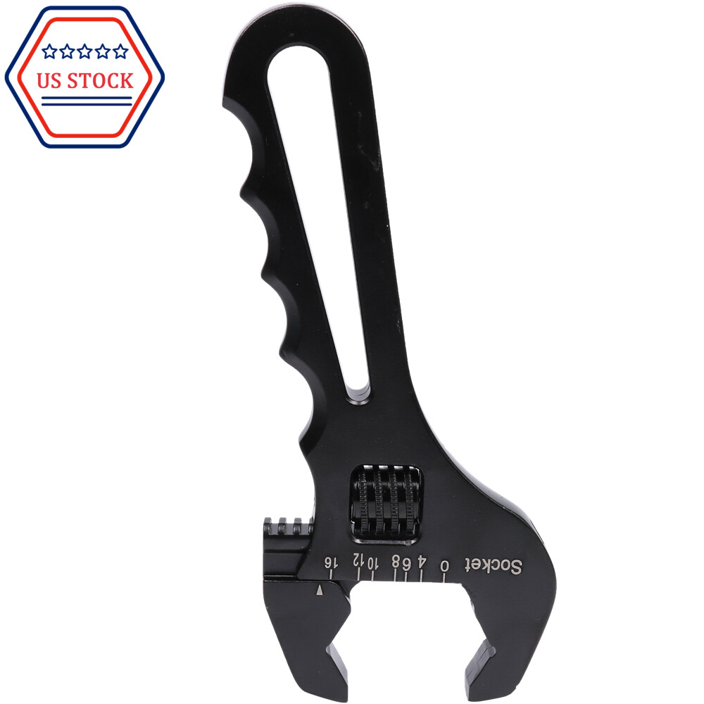 3AN-16AN Adjustable Wrench Black Aluminum Tool Spanner NEW For Hose End Fitting
