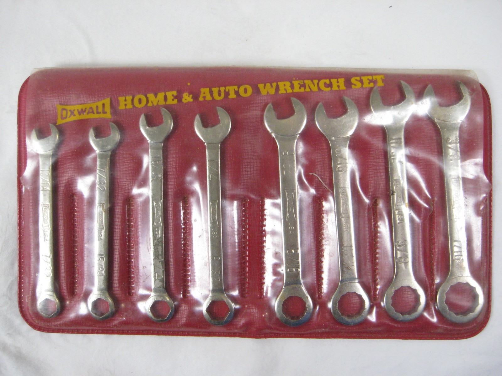 USA No. 3951 OXWALL 8 pc HOME & AUTO combo WRENCH SET = 13/64″ – 7/16″ SAE – NOS