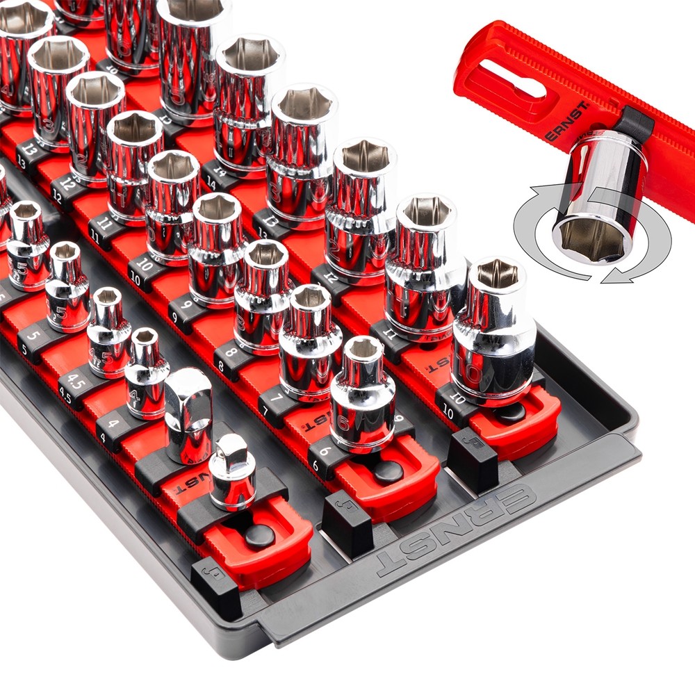 ERNST 8450 Red 18″ Socket Boss 3 Rail