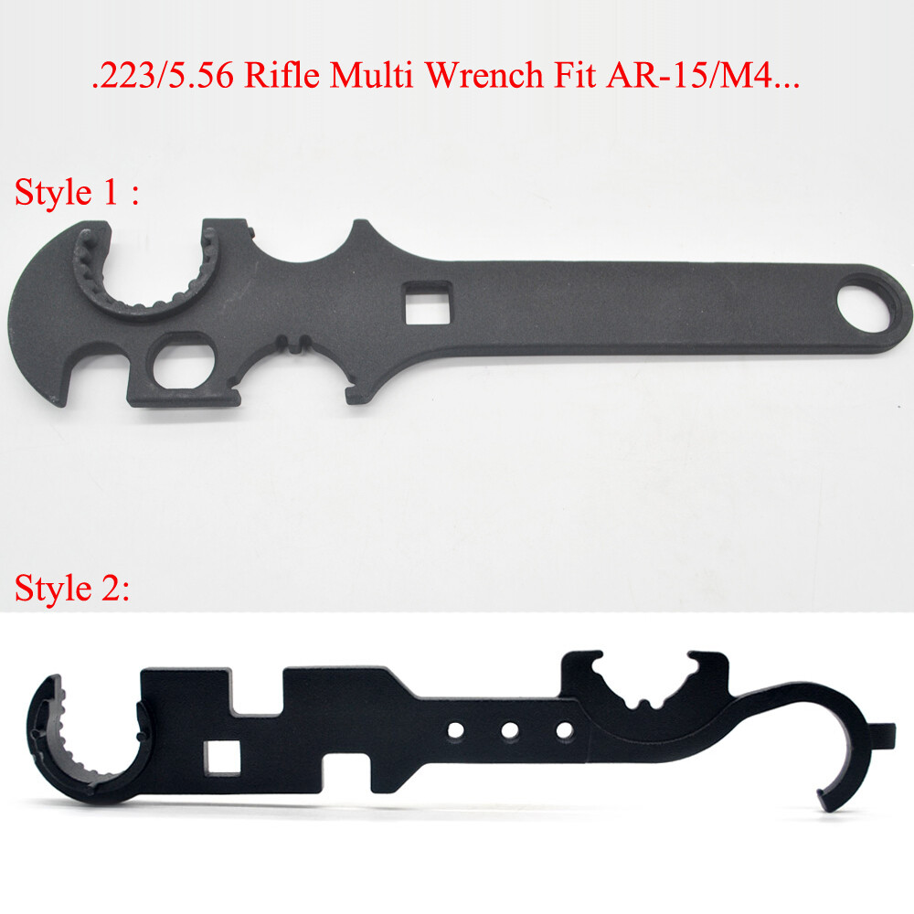 3 Kinds Multi-function Tactical Steel Wrench Tool Armerers Auto Repair Black