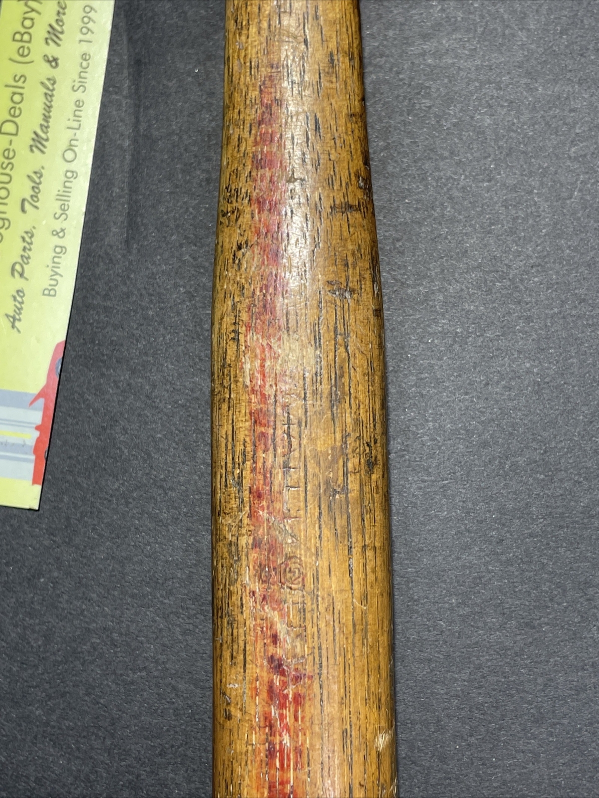 Vintage Auto Body Hammer, Wood Handle, 12-3/16″ Tall X 4-15/16″ Wide Head, #343