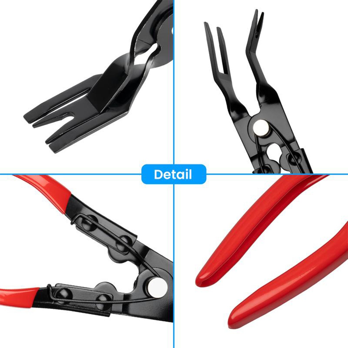 Auto Clip Pliers Set and Fastener Remover, Car Trim Rivet Removal Pry Tool