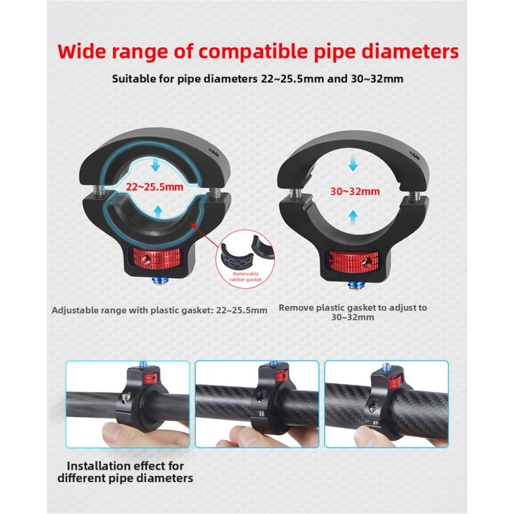Motorcycle Handlebar Clamp Fits For 2232mm for Pressure Tester and Camera Mount