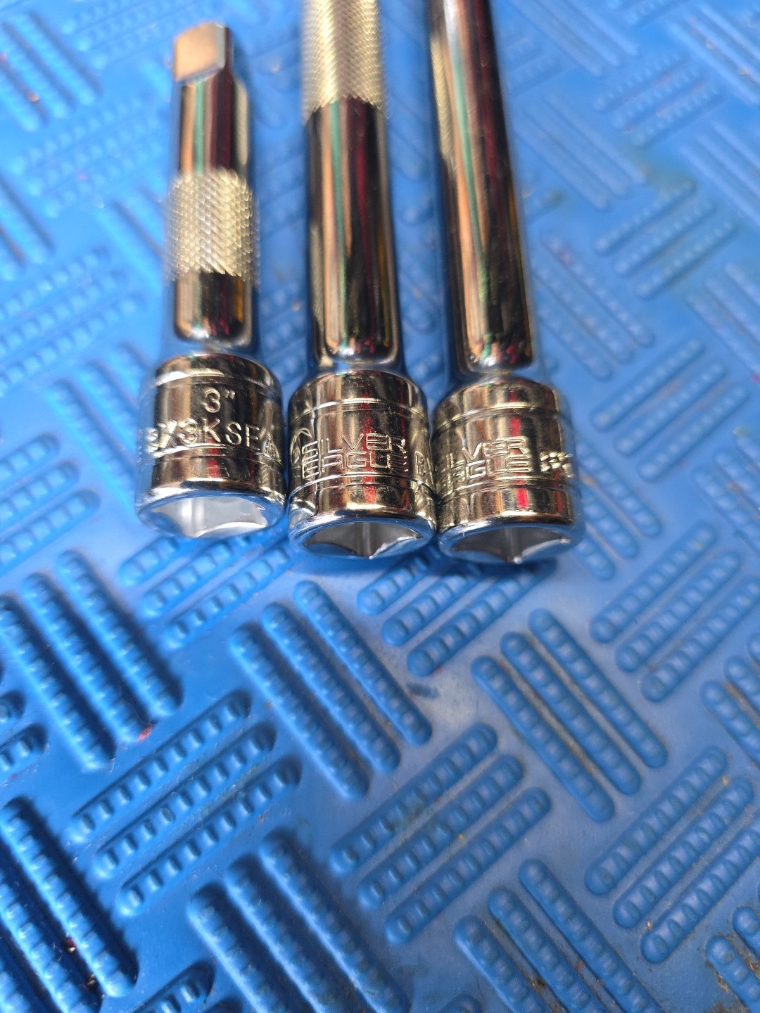 NEW*Matco Tools Silver Eagle 3/8 Drive Knurled Extension Set 3pcs -3″-6″10″ Ext