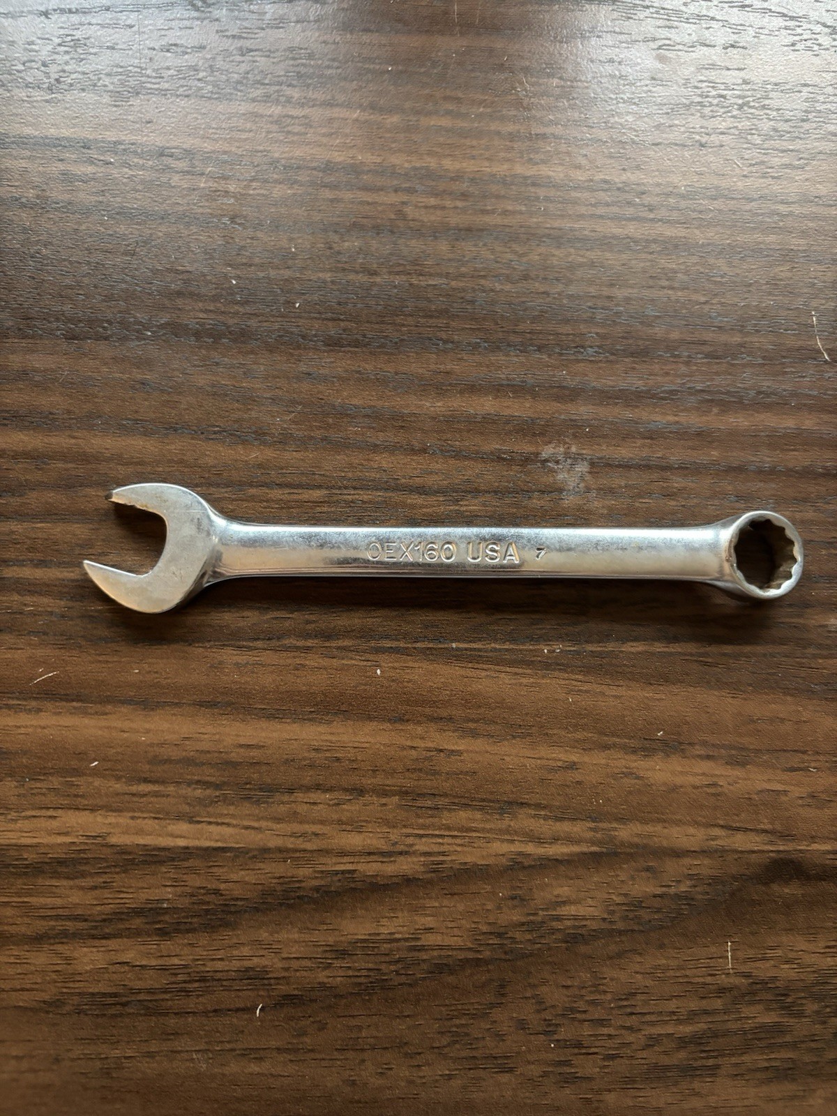Snap-on OEX160 1/2in Combination Wrench Polished Steel SAE Silver