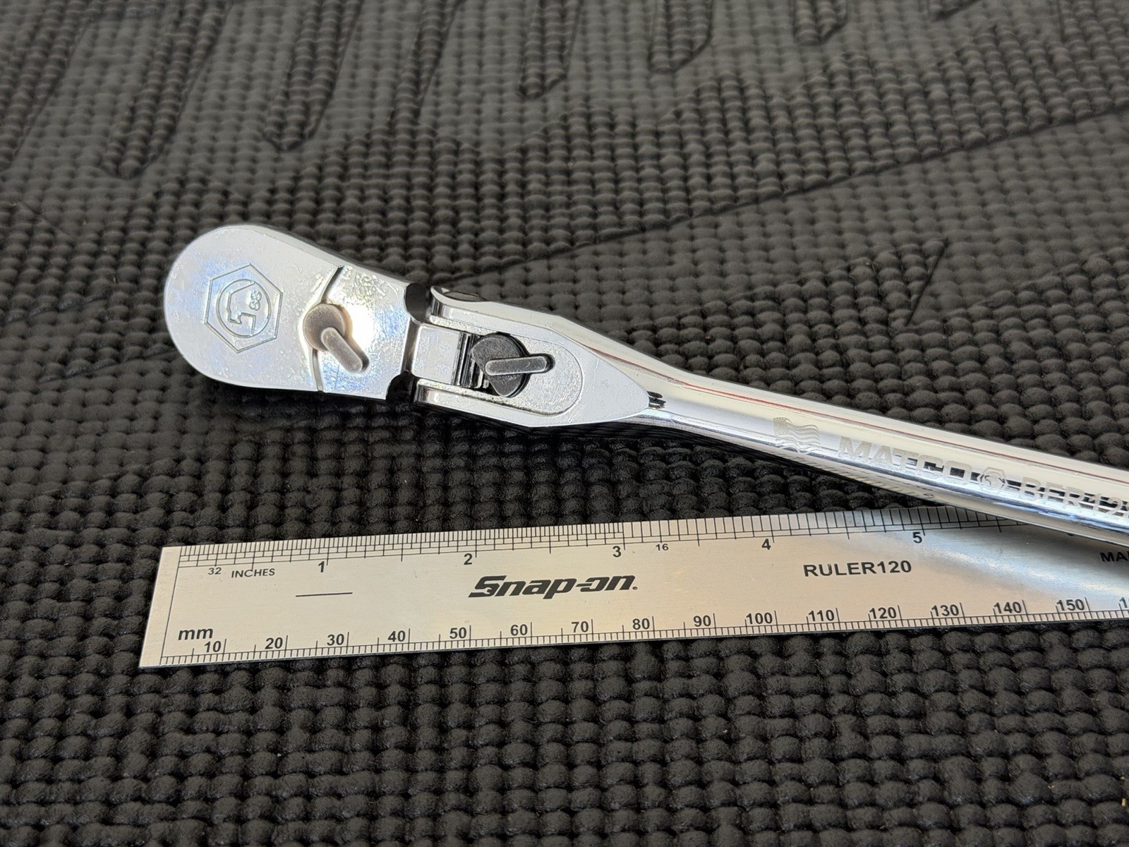 Matco 3/8” Drive 88 Tooth 11-1/2″ Locking Flex Head Ratchet USA🇺🇸 – BFR128LF