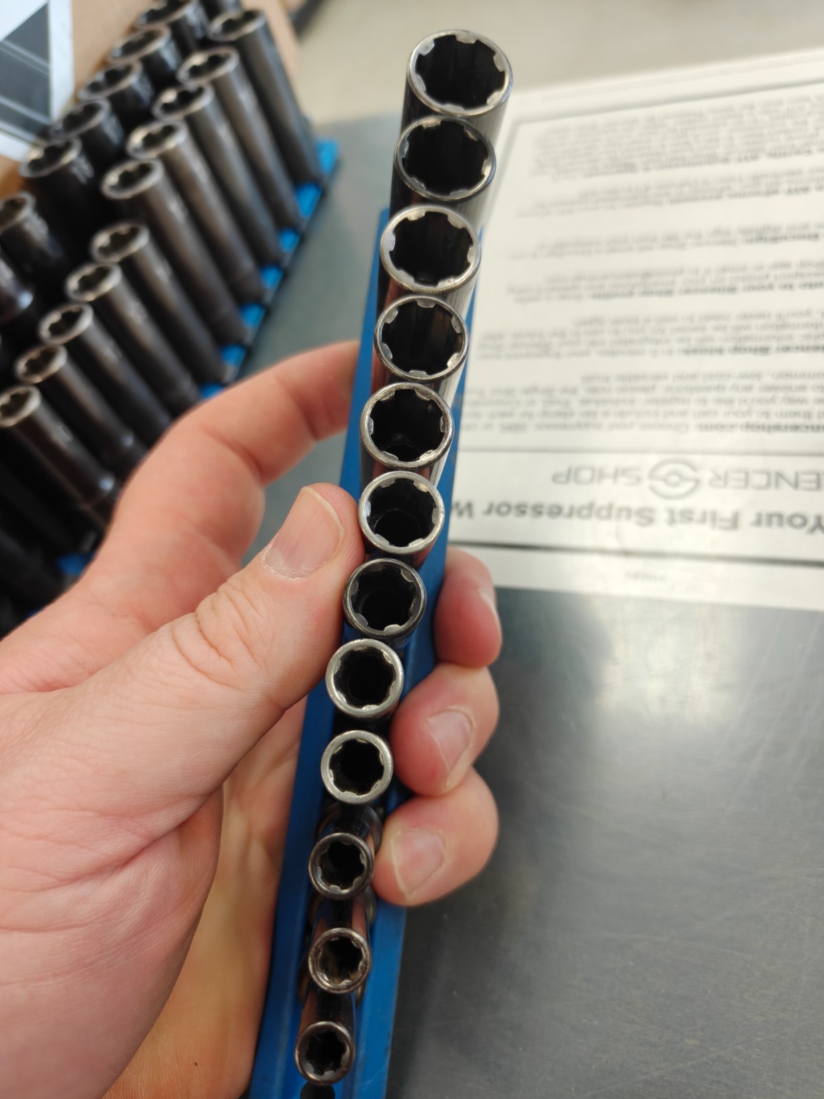 Matco 3/8 1/2 1/4″ Drive 11 Piece SAE 6 Point Deep Impact Socket Set SBDP116TA