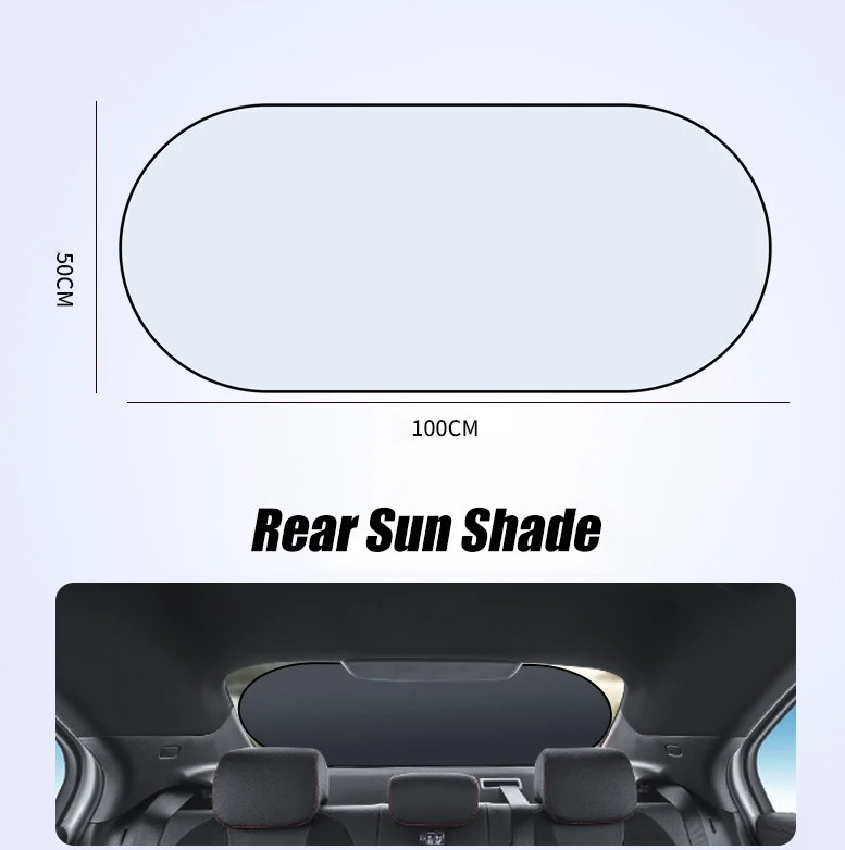 1pc UV-Reflective Rear Car Sun Shade – Heat-Insulating Windshield Cover – NEW