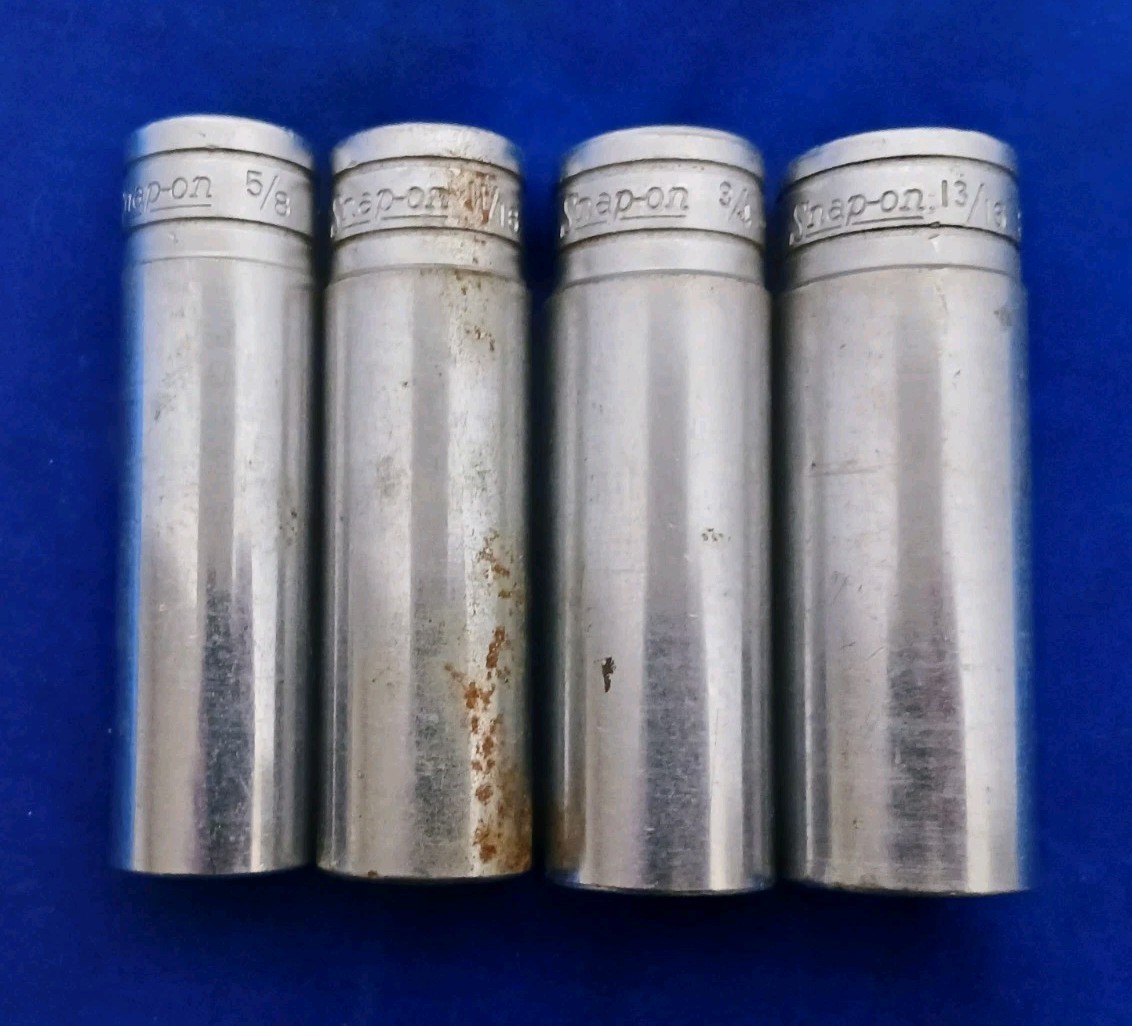 Snap On Deep Socket Lot Of 4 S-201 S-261 S-241 S-221