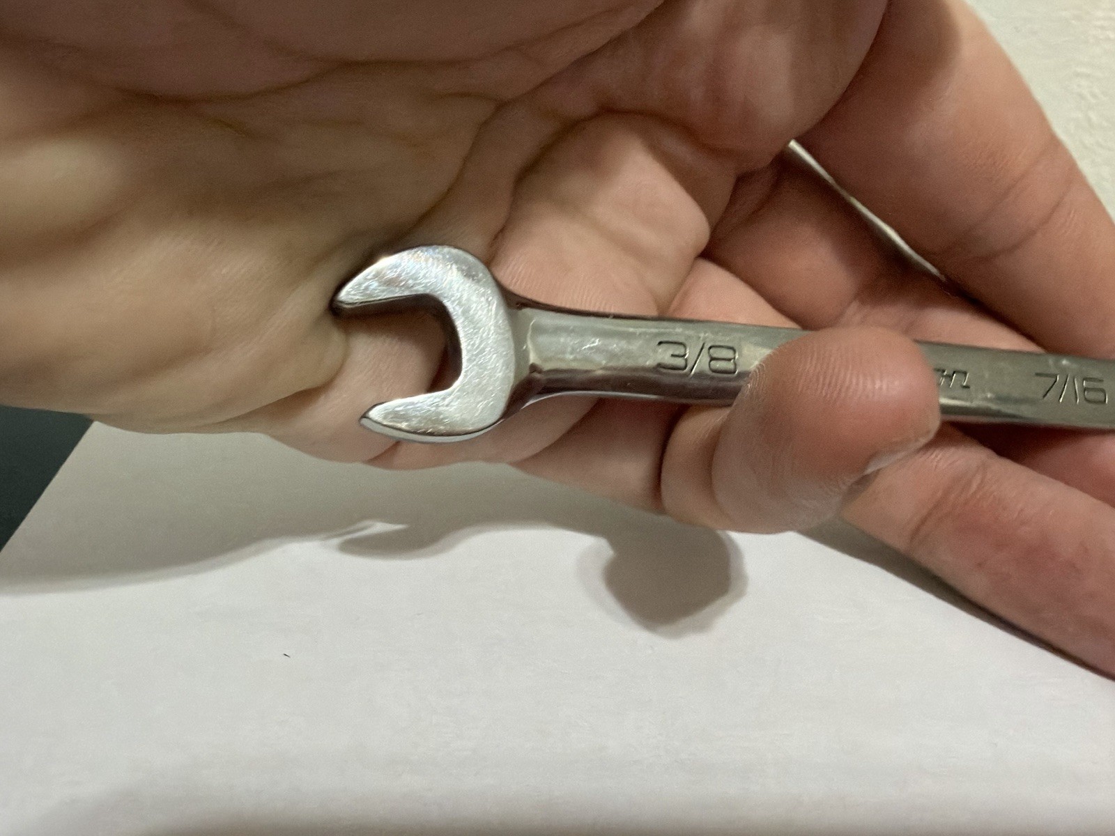 Snap-on Tools 3/8″ – 7/16″ Open Ended Wrench VO1214B USA