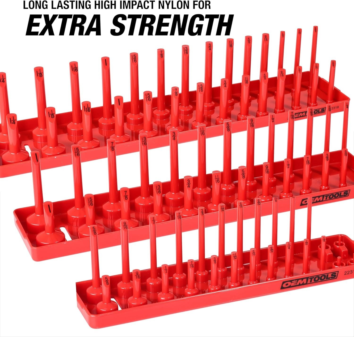 Socket Tray Set for Toolboxes – 6pc SAE & Metric Storage