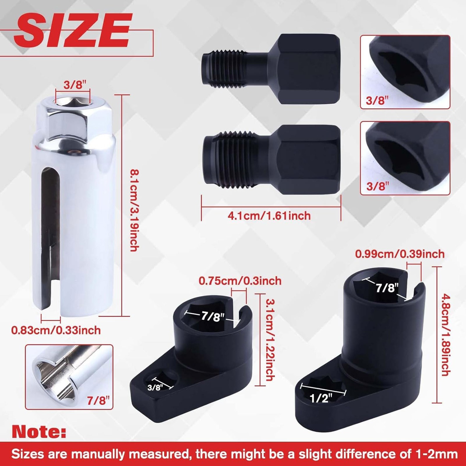 Auto Oxygen Sensor Socket Wrench Set Home Oxygen Sensor Thread Finishing Tool