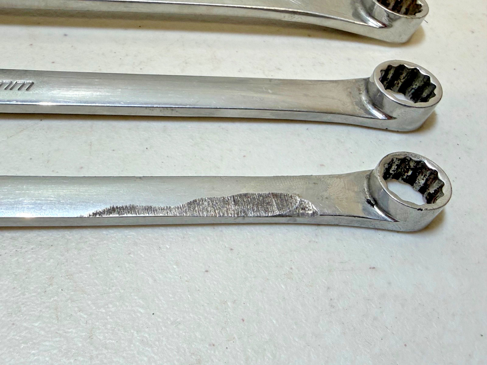 6 Piece Snap On XDHFM Metric 12 Point 0° Offset Box Wrench Set 10 – 17mm Used