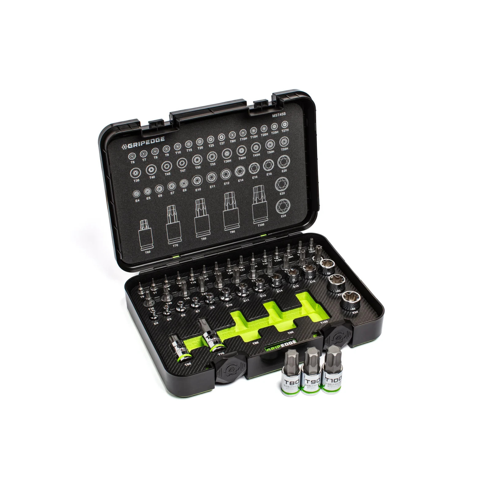 GripEdge MST45S 45pc Master RPT Star Driver Set + Free 14pc RPT Long Star Set