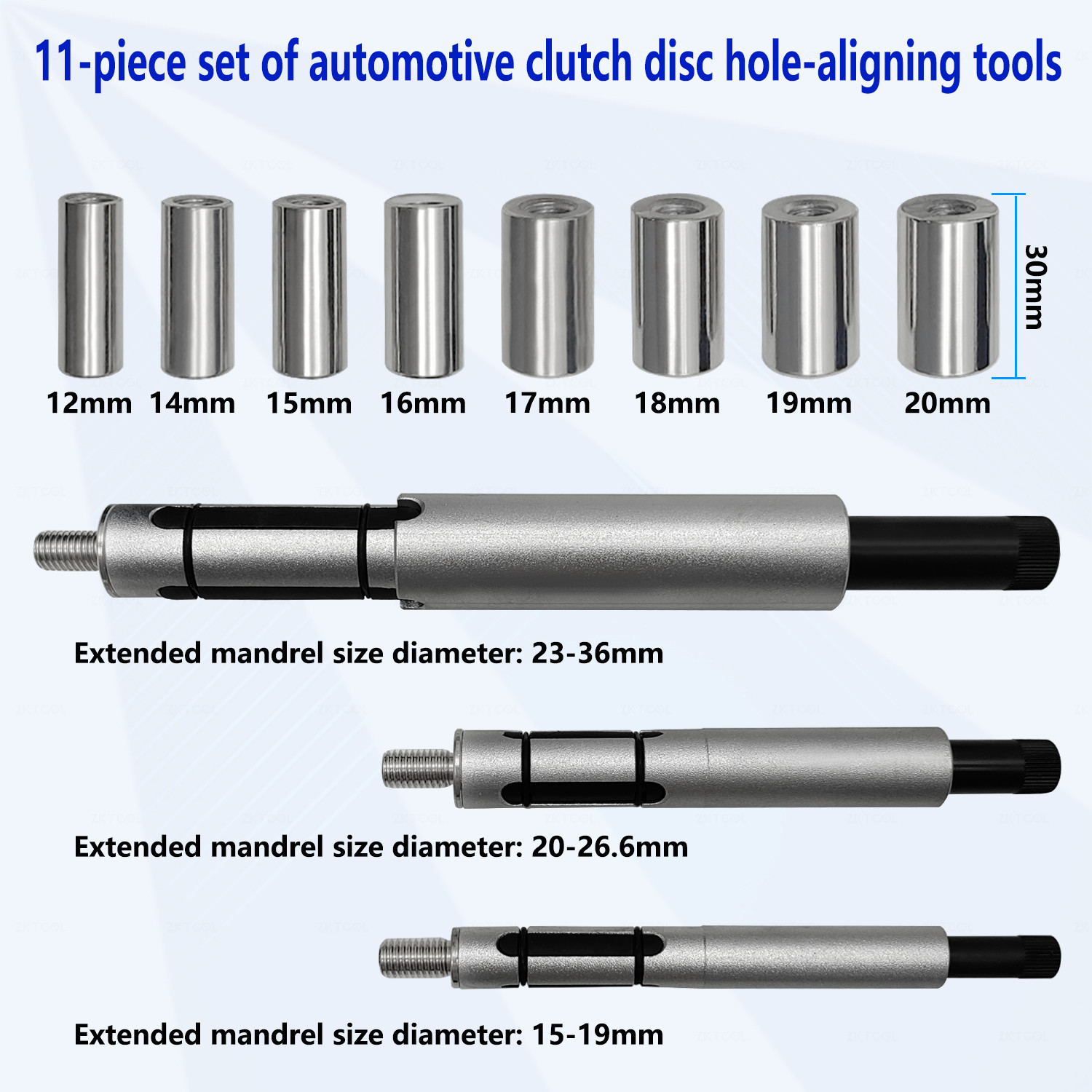 11 Piece Car Clutch Alignment Plate Hole Matching Tool kit