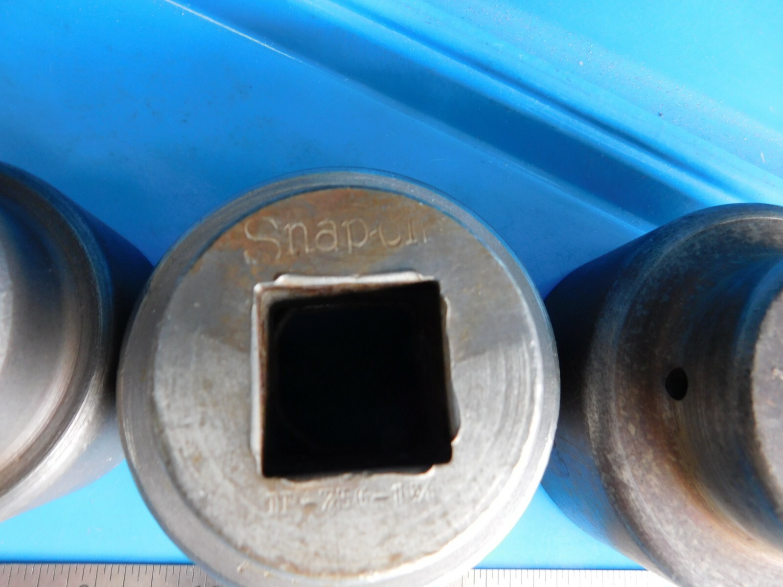 USED, SNAP ON » DOUBLE SQUARE SHORT SOCKETS» 8 PT. LOT OF 6, 3/4 & I INCH DRIVE
