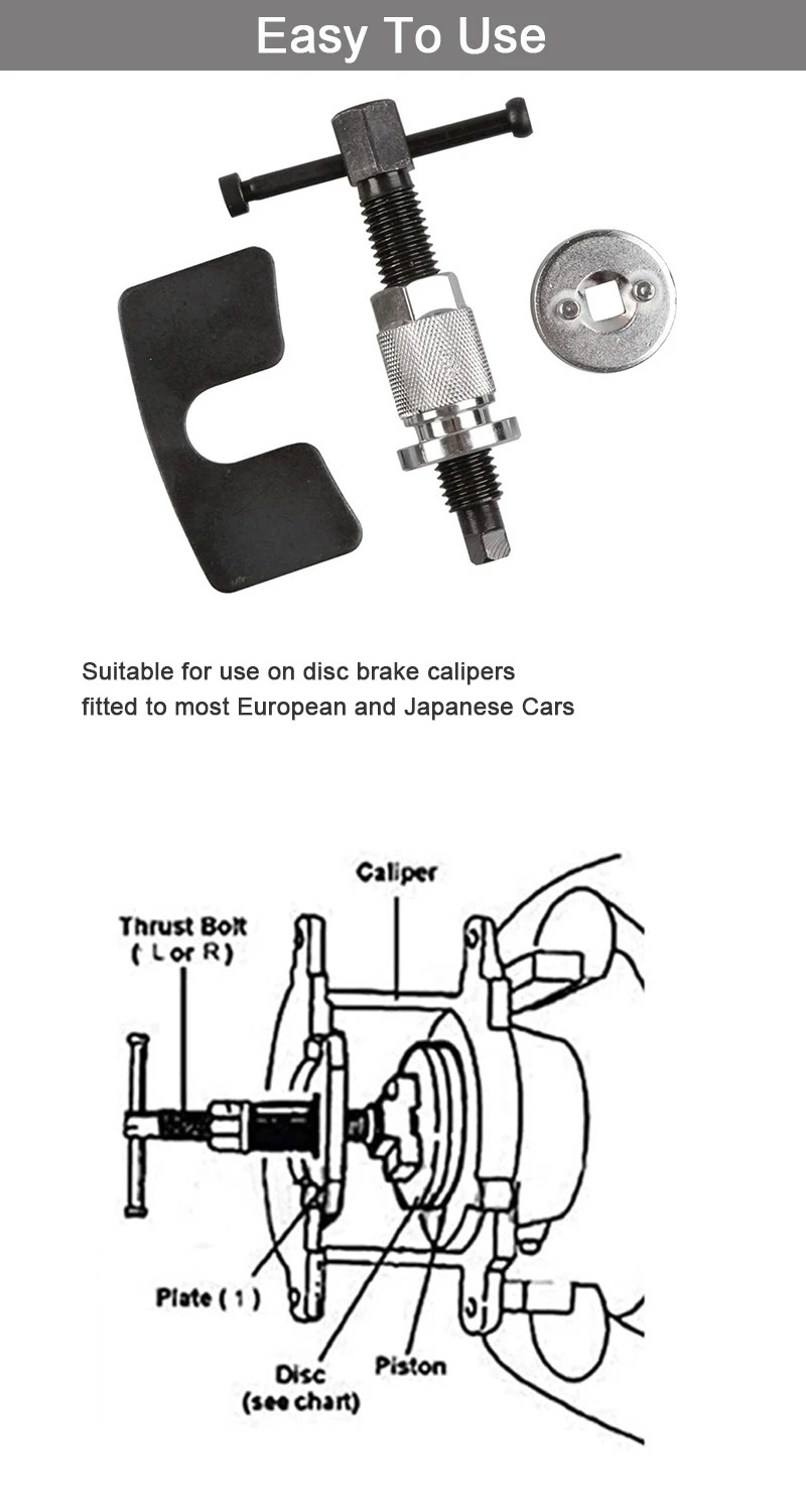 Disc Brake Pad Caliper Piston Rewind Wheel Cylinder Pump Separator Replacement