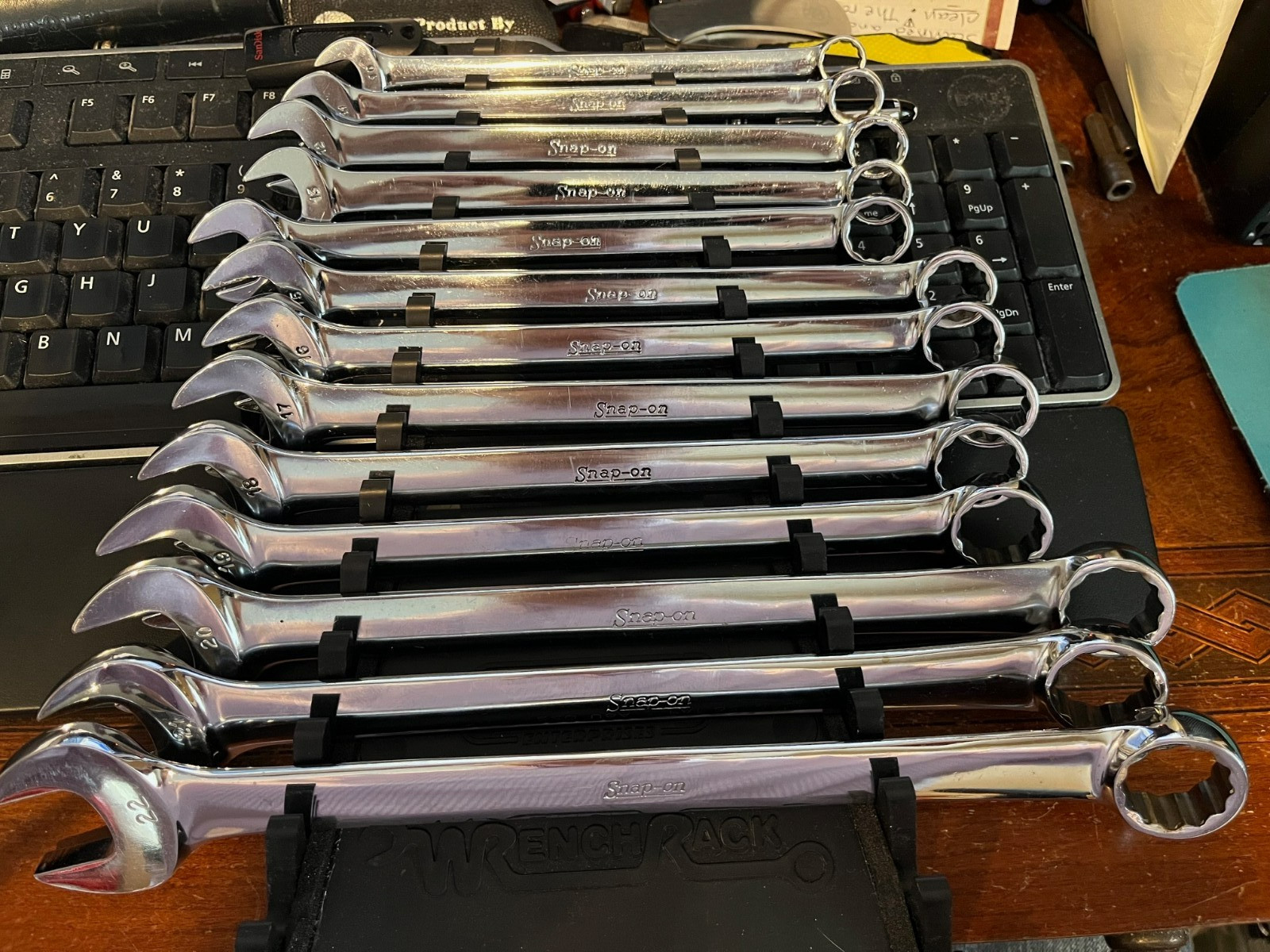 Snap-on OEXM713 – 13 Piece Metric Standard Handle 12Pt Combination Wrench Nice !