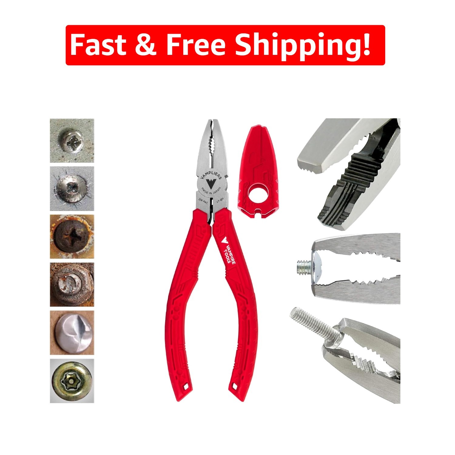 High Carbon Steel 6.25″ Screw Extractor Pliers – Effortless Rusted Screw Removal