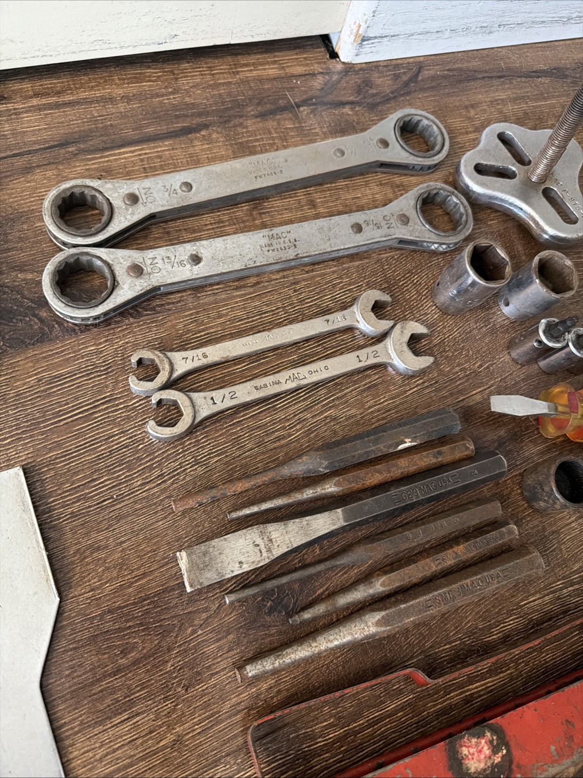 Large Snap On Mac Craftsman Tool Lot, Wrench’s screwdrivers Ratchet Flex Head